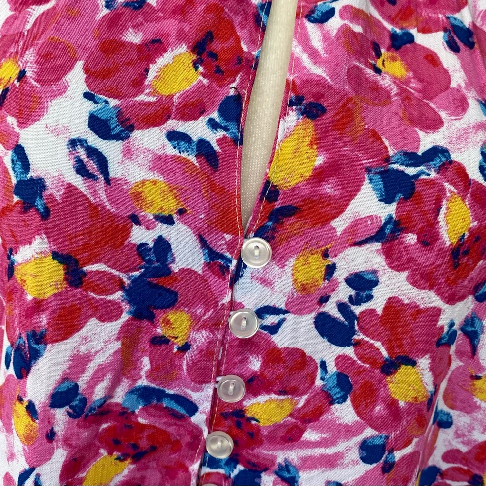Time and Tru NWOT Pink Floral Tank Top Medium - Picture 5 of 12
